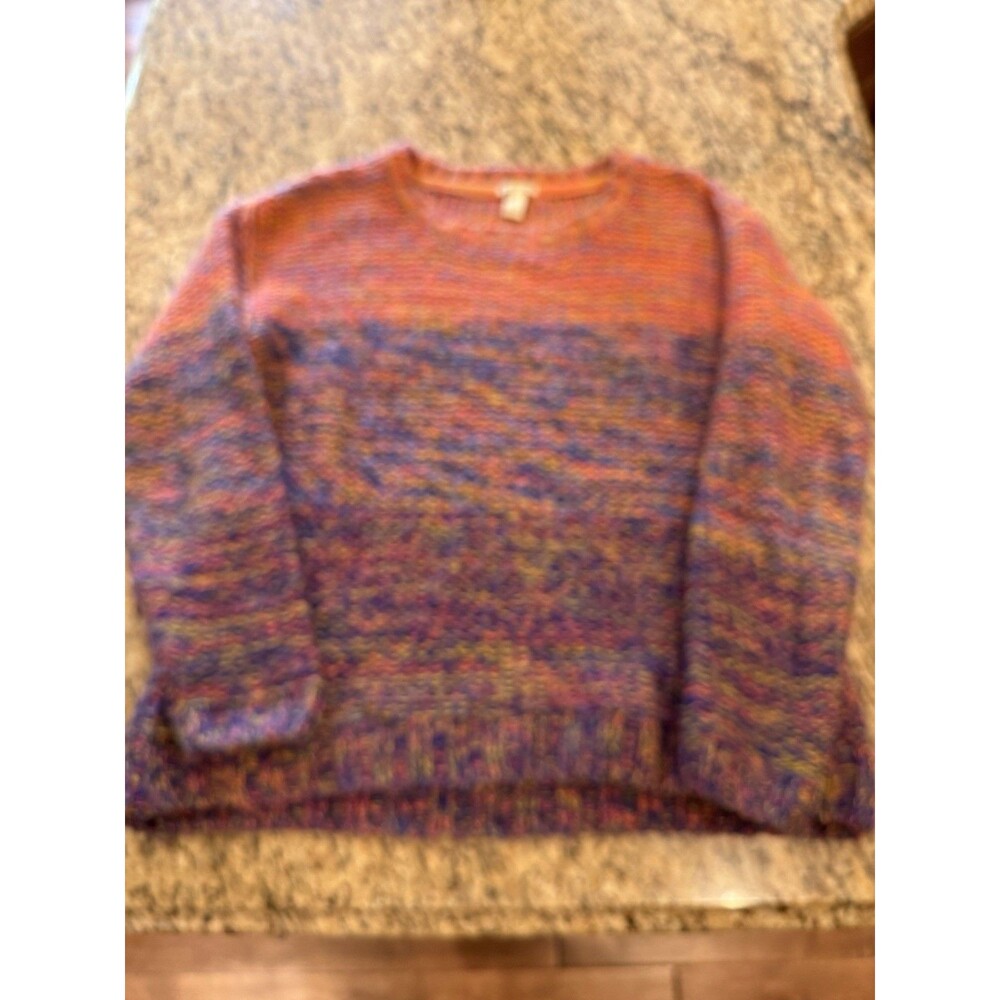 Forever 21 rainbow of colors sweater. Crew neck styling Large Soft. Beautiful!